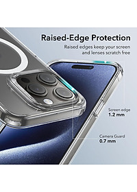 Ốp Lưng cho iPhone 15 Pro Max ESR Classic Hybrid Case with HaloLock - Hàng Chính Hãng