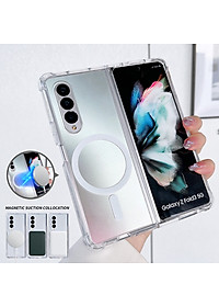 Ốp lưng Maqsafe cho Samsung Galaxy Z Fold 3 hiệu Likgus Maqsafe Magetic Case chống sốc trong suốt hỗ trợ sạc Maqsafe  siêu mỏng 1.5mm, độ trong tuyệt đối, chống trầy xước, chống ố vàng, tản nhiệt tốt - hàng nhập khẩu