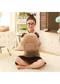 Chăn Gối Văn Phòng 3 Trong 1 Gấu Nâu Độc Đáo Kiểu Dành Cho Nữ Dùng Để Ngủ Trưa Tại Văn Phòng, Tựa Lưng Và Gấu Bông Dùng Để Trang Trí