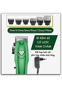 Tông đơ cắt tỉa lông thú cưng chuyên nghiệp Kemei KM-CW22 cắm điện trực tiếp kèm bộ phụ kiện lược, kềm dũa cắt móng thú cưng, lược kéo,...dùng cạo lông chó mèo tiện lợi