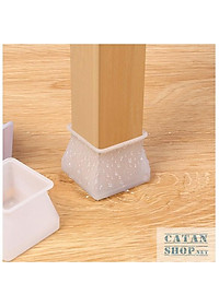 Vỏ bọc chân bàn ghế silicon dày hình vuông, miếng silicon dày bọc chân bàn ghế chống trượt