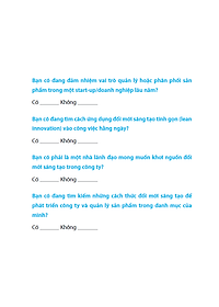 Sách Vòng Đời Sản Phẩm Tinh Gọn (6 Bước Thiết Kế Một Sản Phẩm Thành Công)