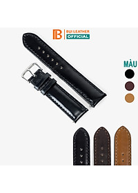 Nơi bán Dây đồng hồ da bò Bụi Leather D101- Da thật khâu tay thủ công cao cấp - Bảo hành 12 tháng