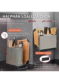 Kệ inox 304 DandiHome đựng dao thớt, đũa đa năng trong nhà bếp