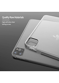 Ốp lưng silicon dẻo trong dành cho iPad Pro 11 inch M4 2024 , chống bụi bẩn có gờ bảo vệ camera - hàng nhập khẩu
