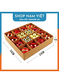 Bộ Quả Châu Nhiều Kiểu Dáng Trang Trí Giáng Sinh Cao Cấp