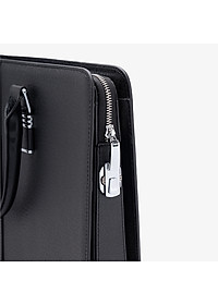 Túi Xách Cặp Da Nam Công Sở GENCE CGL08 Chất Liệu Da Bò Khóa Số Cao Cấp Màu Đen