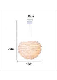 Đèn chùm CROWIT lông vũ cao cấp kiểu dáng độc đáo, sang trọng với 3 cế độ ánh sáng - kèm bóng LED chuyên dụng.