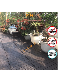 Miếng nhựa lót sàn uPVC cao cấp MHI-ECO, Tấm nhựa trải sàn trang trí ban công / sân vườn / sân thượng; lót sàn chống trơn trượt nhà tắm / bể bơi - Hàng Việt Nam chất lượng cao