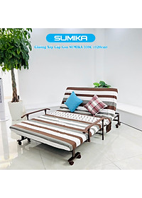 Giường xếp gọn cao cấp SUMIKA 339C, chiều rộng 120cm, khung thép, có bánh xe di chuyển