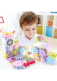 Đồ Chơi Xếp Hình Lắp Ráp 203 Chi Tiết Mô Hình Xoay Bánh Răng - Đồ Chơi Cho Bé Trai Bé Gái - Đồ Chơi Giáo Dục Thông Minh Cho Bé - Đồ Chơi Trẻ Em HT SYS