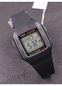 Đồng hồ unisex  Chính Hãng Casio F-201WA-1ADF Dây Nhựa