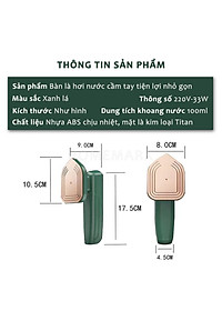 Bàn Là Hơi Nước Cầm Tay Mini Du Lịch, Bàn Ủi Hơi Nước Gấp Gọn Tiện Ích Cho Gia Đình, Dễ Dàng Mang Theo - HÀNG CHÍNH HÃNG MINIIN