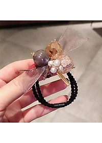 Dây buộc tóc nữ pha lê cao cấp [Set 5 dây] NASI sang trọng dễ thương phong cách hàn quốc thun cột tóc nữ co giãn tốt phụ kiện tóc