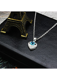 Dây Và Mặt Dây Chuyền Nữ Bạc Hiểu Minh DMD408BL trái tim