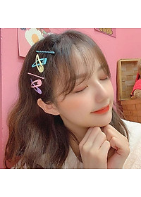 Vỉ kẹp tăm màu sắc kẹp mái dễ thương