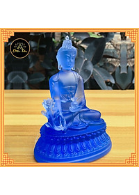 Tượng phật dược sư lưu ly xanh dương đồ thờ cúng, tượng phật để ô tô Diệu Tâm mẫu 2