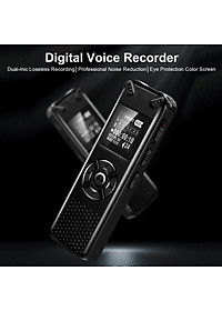 ROGTZ - Máy Ghi Âm Chuyên Nghiệp V91 Chip Xử Lý ATJ21275 Bộ nhớ 8Gb Loa ngoài Mic Thu Âm Kép Định dạng Nhiều chế độ ghi âm Ghi MP3/Wav Hỗ trợ Thẻ Nhớ Ngoài Màn hình LCD Pin 410mAh Thời gian Ghi 581 Giờ Mật Khẩu Bảo Vệ Hỗ trợ Đa Ngôn Ngữ - Hàng Chính Hãng