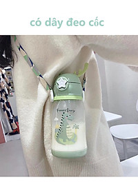 Bình Nước Thể Thao Có Ống Hút 600ml Hình Gạc Nai Hươu Dễ Thương Nhiều Màu Sắc Cho Bé - Hàng Loại 1 - Chính Hãng MINIIN