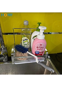 Kệ đựng đồ dùng rửa chén có treo khăn dán tường Hobby home decor KRC4