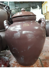 Chum sành sứ Bát Tràng 2 quai 2 nắp nhiều dung tích 20 30 40 50 lít