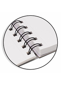 Sổ vẽ phác thảo giấy trơn Sketch Book A4/ A5+ 50 tờ 150GSM;  764/ 762 gáy lò xo bìa bồi dầy đẹp màu đen tạo sự mới lạ