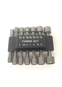 Bộ 14 đầu vặn khẩu cho khoan chuyên dụng loại 1 - 14 đầu tuýp chân lục giác - Hàng chính hãng 