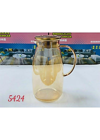 BÌNH ĐỰNG NƯỚC UỐNG THỦY TINH CHỊU NHIỆT LÊN ĐẾN 400 ĐỘ C MÀU VÀNG GOND SANG TRỌNG