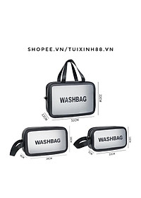 Túi Đựng Mỹ Phẩm, Đồ Trang Điểm Đi Du Lịch Washbag Trong Suốt Chống Thấm Nước Tiện Lợi Nhiều Kích Thước Nhiều Mẫu Chính Hãng