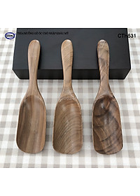 Thìa/Muỗng xúc trà gỗ Óc Chó (15cm) CTH531 - Dùng xúc cafe, xúc gia vị, ăn uống sạch, decor trang trí