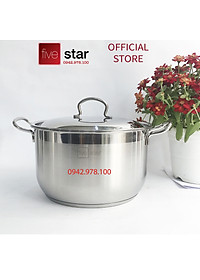 Nồi Luộc Gà Fivestar Nắp Inox + Tặng 5 Muỗng Ăn Inox – Bạc