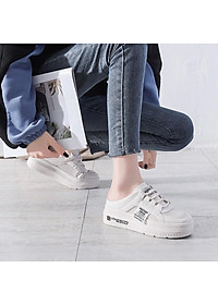 Giày lười phối lưới thoáng khí thời trang cho nữ hàng đẹp