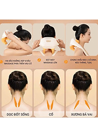 Máy massage cổ vai gáy chuyên sâu,máy massage cổ mô phỏng kỹ thuật massage số 8 giúp giảm đau nhức mỏi, trị liệu,xoa bóp