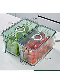 Hộp Đựng Thực Phẩm Tủ Lạnh Loại To 5L Có Quai Xách Và Giá Lỗ Tách Nước Tiện Lợi Phân Phối Chính Hãng 