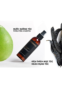 Nước dưỡng tóc Vỏ Bưởi & Bồ Kết Herbario 100ml (pomelo peel & gleditsia hair tonic) giúp giảm rụng tóc kích thích mọc tóc nhanh