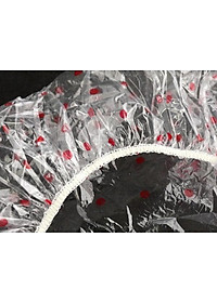 Set 06 mũ tắm trùm đầu, họa tiết chấm bi Free size Shower Cap Seiwa - Hàng nội địa Nhật Bản