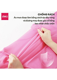 Áo Mưa 1 Người Trong Suốt Eva Deli - Siêu Dày Chống Thấm Nước Cho Mưa To Phong Cách Thời Trang Nhiều Màu Sắc Tươi Trẻ, Phù Hợp Cho Cả Nam Nữ
