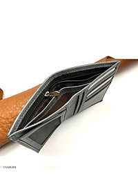 Bóp Đứng Nam Nhỏ Gọn, Chất Liệu Da Bò PULL-UP Mềm Mại, Mỏng Nhẹ, Phong Cách Hiện Đại - Cá Tính, Size Trung, Dáng Đứng - Gập 2, Nhiều Ngăn Để Tiền Và Giấy Tờ Tiện Dụng