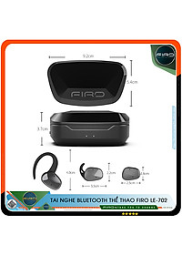 Tai Nghe Bluetooth Nhét Tai Không Dây FIRO A18 - Pin Dock Sạc 300mAh - Bluetooth V5.3 - Tai Nghe FIRO A18 Điều Khiển Cảm Ứng Thông Minh - Công Nghệ Kháng Nước IPX5 - Tai Nghe Không Dây FIRO A18 - Phù Hợp Với Tất Cả Dòng Máy - Hàng Chính Hãng