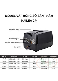 Máy sủi oxy tích điện Hailea CP / CPA 40, 60, 100, 120, 160 Air Pump bình trữ sục bể thủy sinh cá tép cảnh