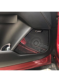 Ốp trang trí, bảo vệ màng loa dành cho xe Mazda CX5, CX-5 2018-2020 vân phay xước