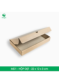 MD1 - 22x12x3 cm - 100 Thùng hộp carton trơn đóng hàng