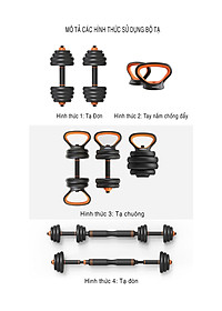Bộ Tạ Tay Đa Năng Điều Chỉnh 30Kg Composite  6 Trong 1 FED-130220 Cao Cấp Đại Nam Sport