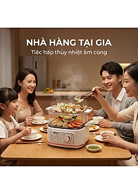 Nồi lẩu hấp thủy nhiệt Mishio MK382 khay hấp inox 304 - Hàng chính hãng