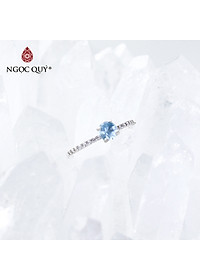 Nhẫn bạc nữ đá Topaz mệnh thủy, mộc - Ngọc Quý Gemstones