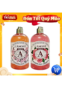 Combo Sữa Tắm L’amont En Provence Cherry Blossom Shower Gel Hương Hoa Anh Đào + Hoa Hồng (500ml / Chai)