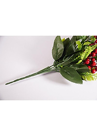 Hoa giả đẹp trang trí nhà cửa chùm Cherry đỏ hạnh phúc nhiều màu - Cao 40cm bụi 7 cành