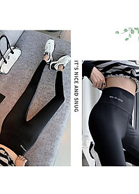 Quần Legging Nữ Dài Cạp Cao Đẹp Cao Cấp PINKAHA Nâng Mông Vải Thun Cotton Siêu Co Giãn 4 Chiều Ôm Sát
