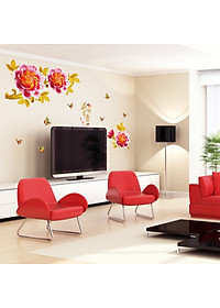 Decal dán tường hoa thược dược SK9334