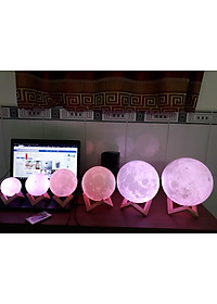 Đèn ngủ mặt trăng moon light 3d 16 màu điều khiển từ xa
